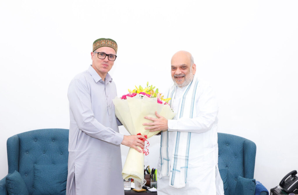 'CM Omar Abdullah meets HM Amit Shah ; raises Business Rules, Statehood'